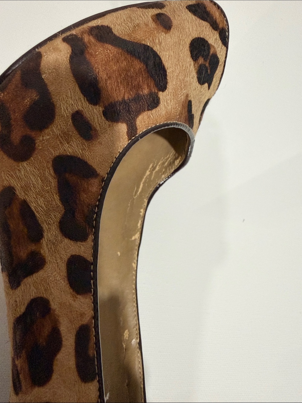 Nine West Leopard Print Peep-Toe Stilettos - Brown/Black - Picture 10 of 10
